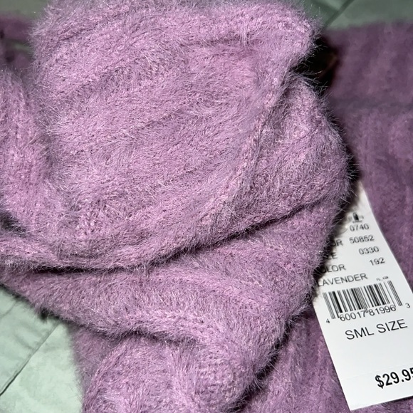 LA Hearts PacSun Women's Lavender Fuzzy Purple Tank Top Crop Shirt - Picture 5 of 12